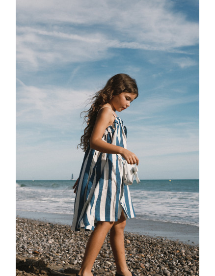 Stripes Dress Light Navy 5