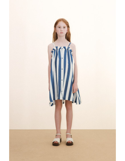 Stripes Dress Light Navy 3