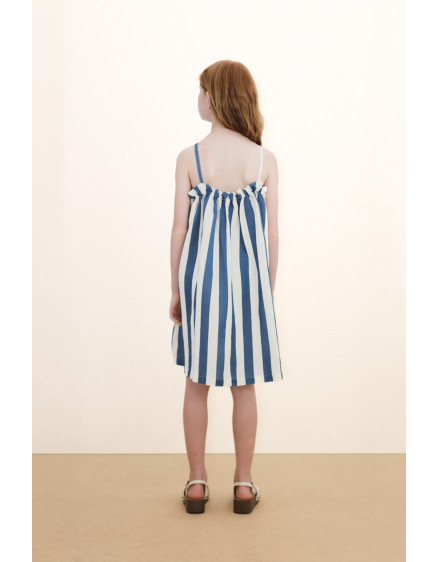 Stripes Dress Light Navy 2