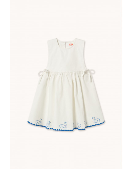 Swans Bow Dress Off-White 3Y