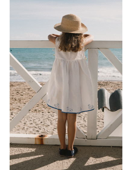 Swans Bow Dress Off-White 6