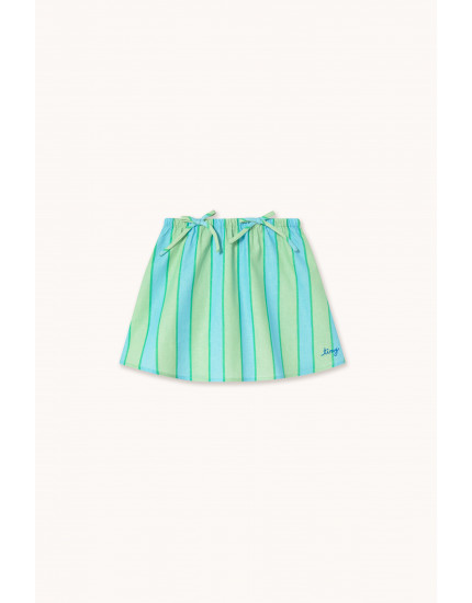 Retro Stripes Skirt Washed Emerald