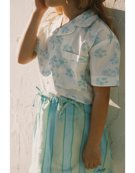 Retro Stripes Skirt Washed Emerald 3
