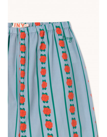Rose Pattern Pant Washed Blue 5
