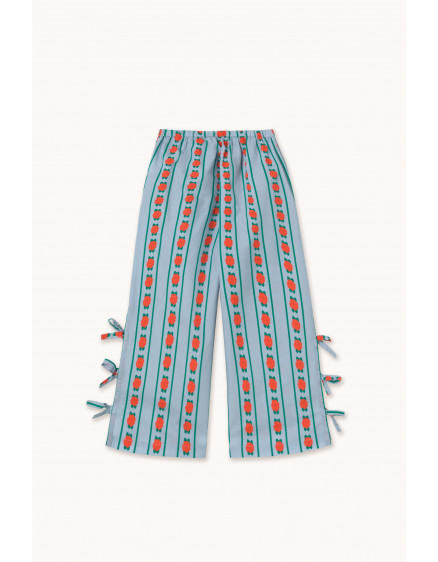 Rose Pattern Pant Washed Blue 2