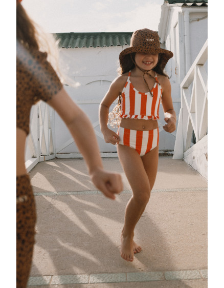Red Stripes Swim Set Summer Red 3