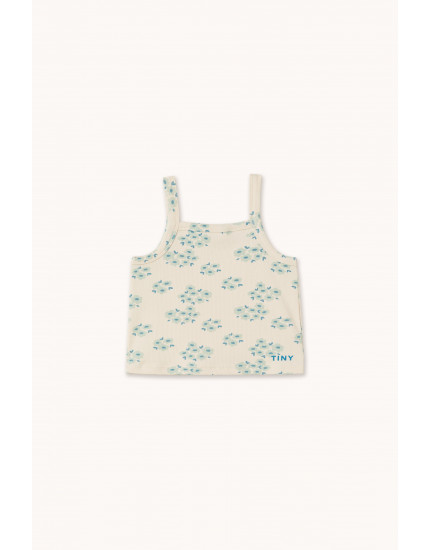 Blossoms Strap Top Off-White