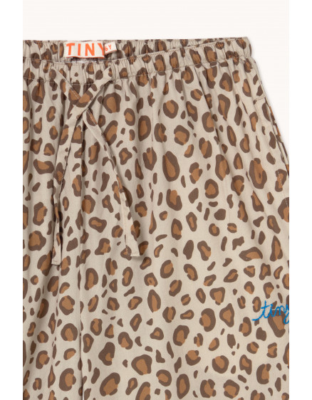Animal Print Poplin Pant Dark Vanilla 5