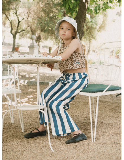 Animal Print Poplin Top Dark Vanilla 2