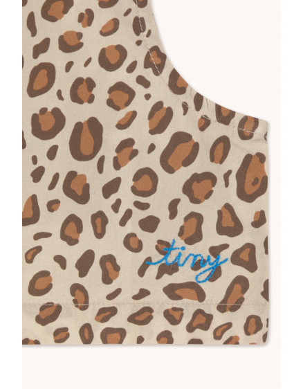 Animal Print Poplin Top Dark Vanilla 3