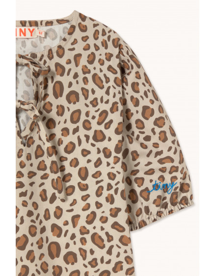 Animal Print Bows Dress Dark Vanilla 3