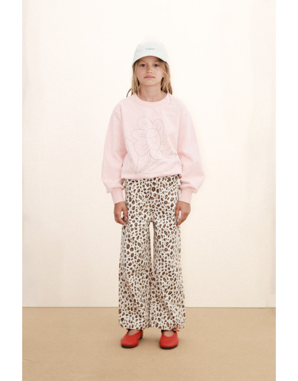Animal Print Jeans Off-White 12Y