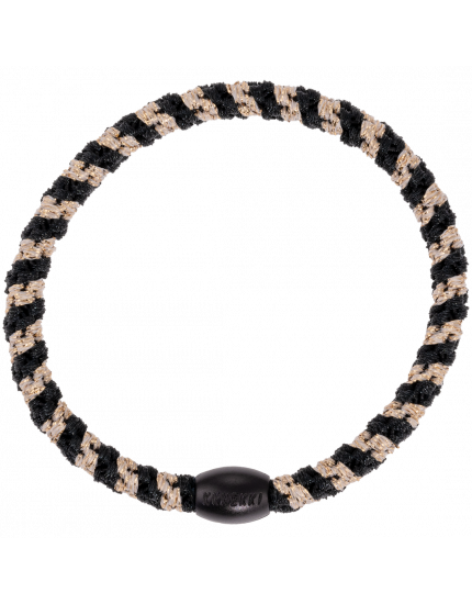 Slim Black Beige Glitter Stripe