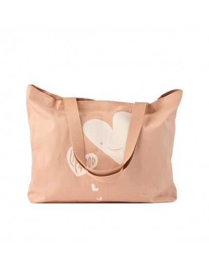 Big Totebag Hearts Pale Tuscany