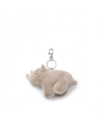 Alfredo Rhino Keychain Stone Beige