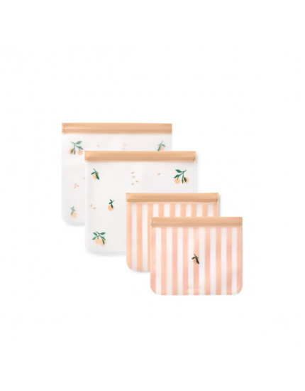 Rebus Reusable Food Bags 4-Pack Peach