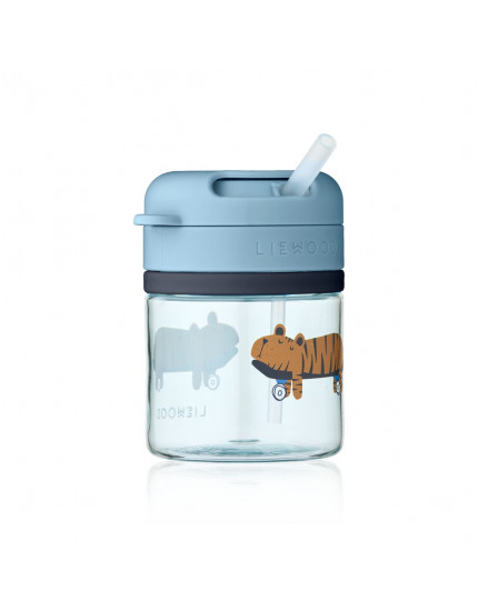 Pavia Tritan Straw Cup Fun Blue 280 ml