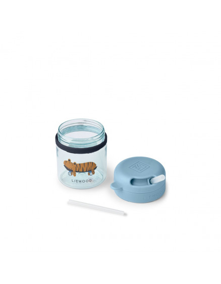 Pavia Tritan Straw Cup Fun Blue 280 ml 2