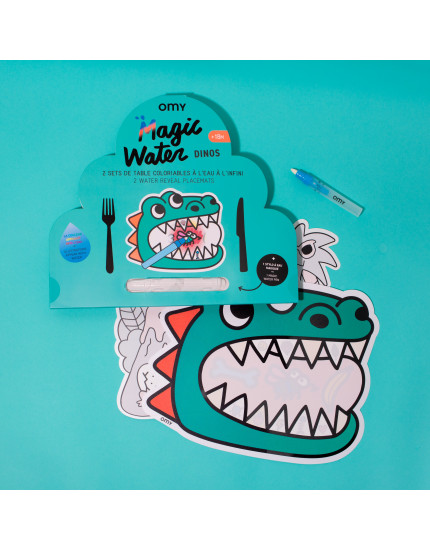 Dinos - Water coloring placemats One Size