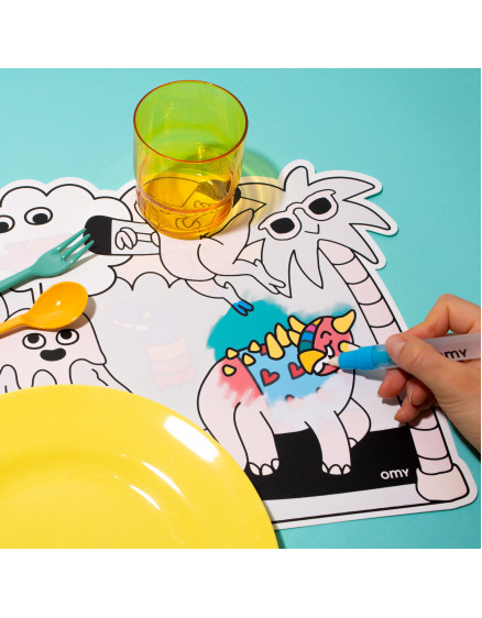 Dinos - Water coloring placemats 2