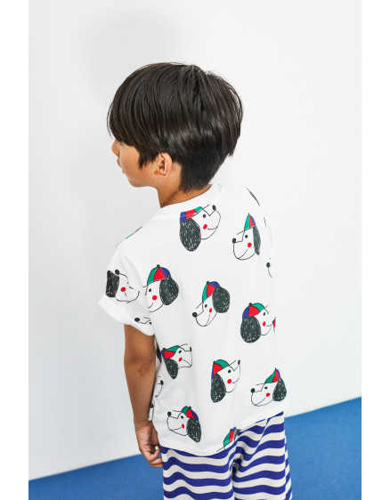 Happy Dog All Over T-shirt White 2