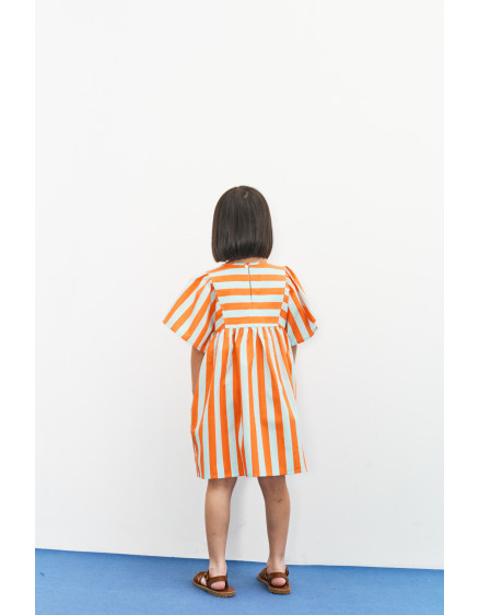 Stripes Butterfly Dress Orange 3