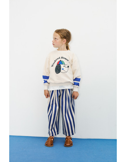 Blue Stripped Pants Ecru 3