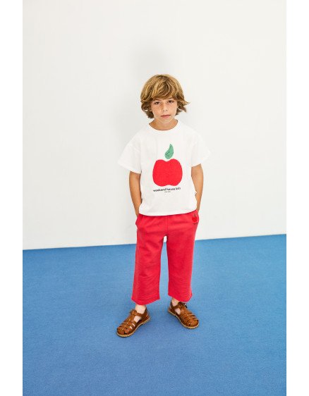 Apple Straight Sweatpants Red 3
