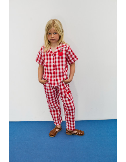 Apple Carrot Pants Red and White 3