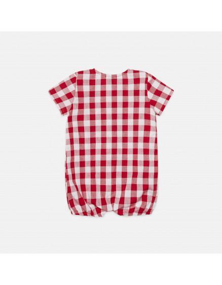 Apple Baby Romper Red and White 2