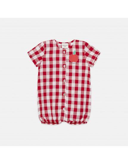 Apple Baby Romper Red and White