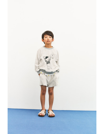 Star Kid Towel Sweatshirt Grey 3