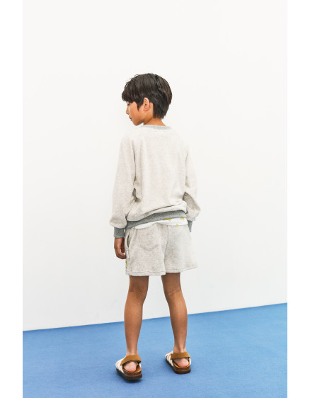 Star Kid Towel Sweatshirt Grey 2