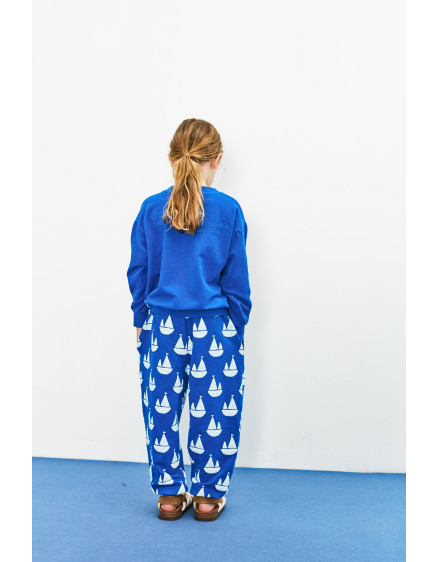 Heart Glasses Sweatshirt Nautical Blue 2