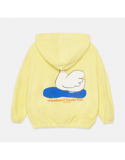 Swan Hoodie Soft Yellow 4