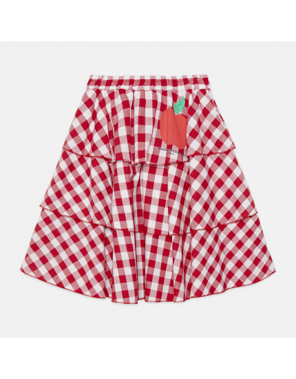Apple Triple Skirt Red and White