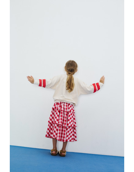 Apple Triple Skirt Red and White 4