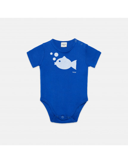 Fish Baby Body Nautical Blue 12-18M