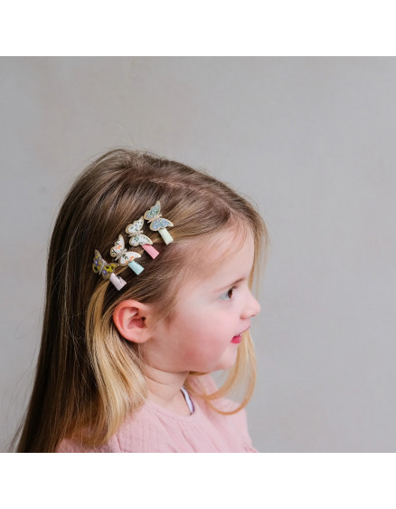 Floral Butterfly Mini Clips Multi 3