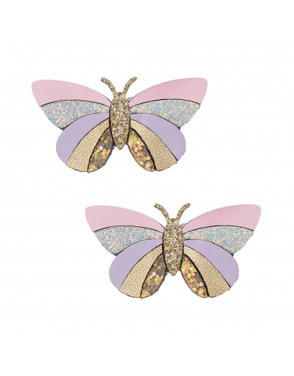 Striped Butterfly Clips Multi