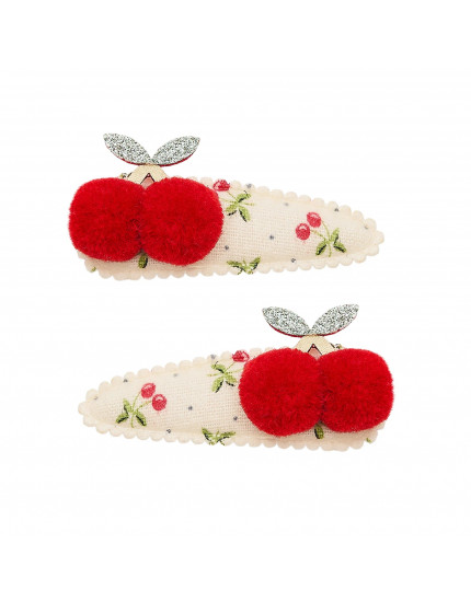 Pom Pom Cherries Clic Clacs Red