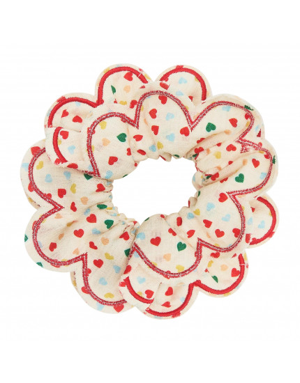Резинка Scrunchie Heart Cream