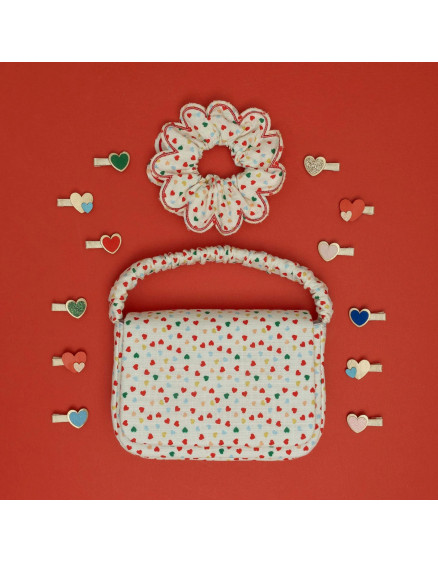 Heart Scalloped Scrunchie Cream 2