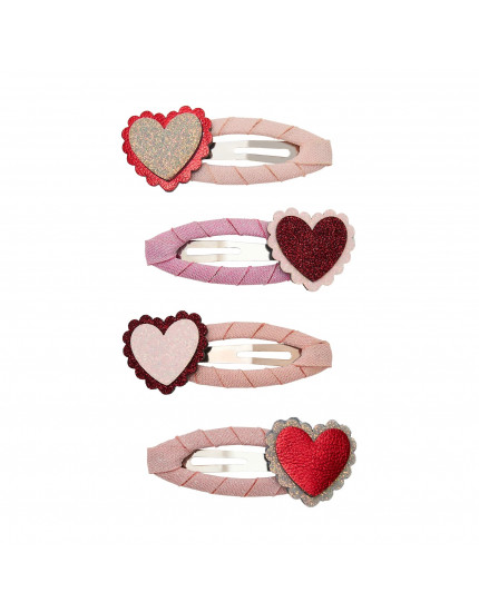 Scalloped Heart Clic Clacs Pink