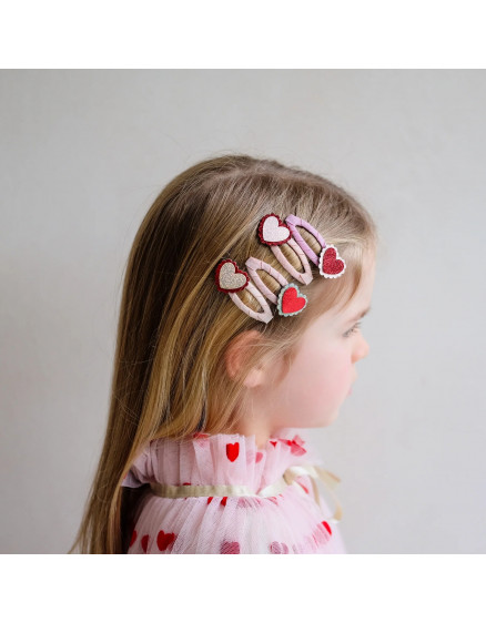 Scalloped Heart Clic Clacs Pink 4