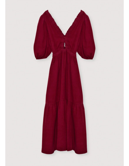 Aloe Woman Dress Crimson Wine 4