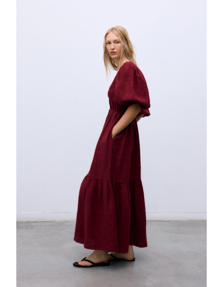 Aloe Woman Dress Crimson Wine 3