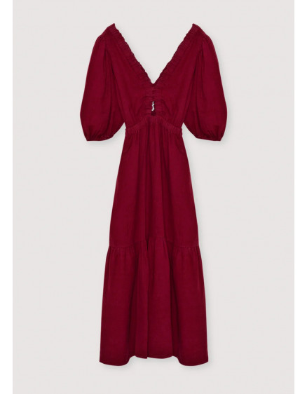 Aloe Woman Dress Crimson Wine 5