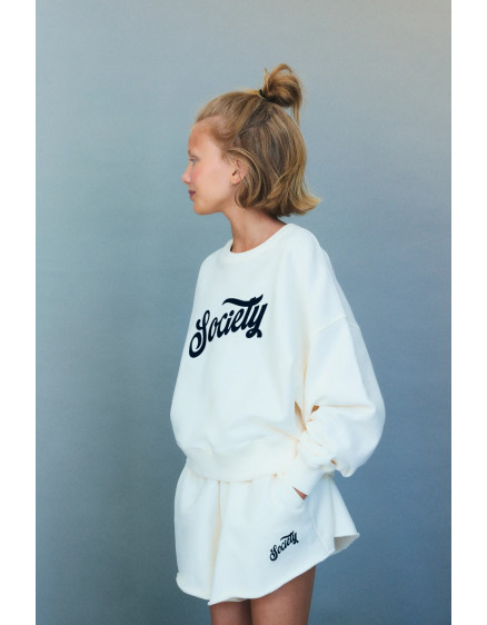 Mazus Teen Sweatshirt Ecru 2