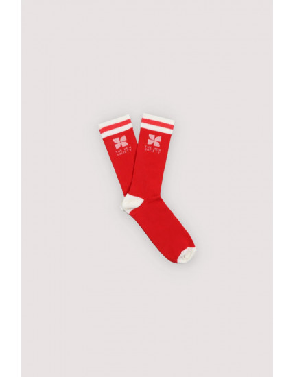 TNS Logo Sock Tulip Red 28-32